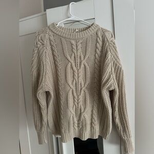 Cable Knit Sweater Cream